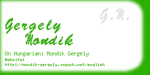 gergely mondik business card